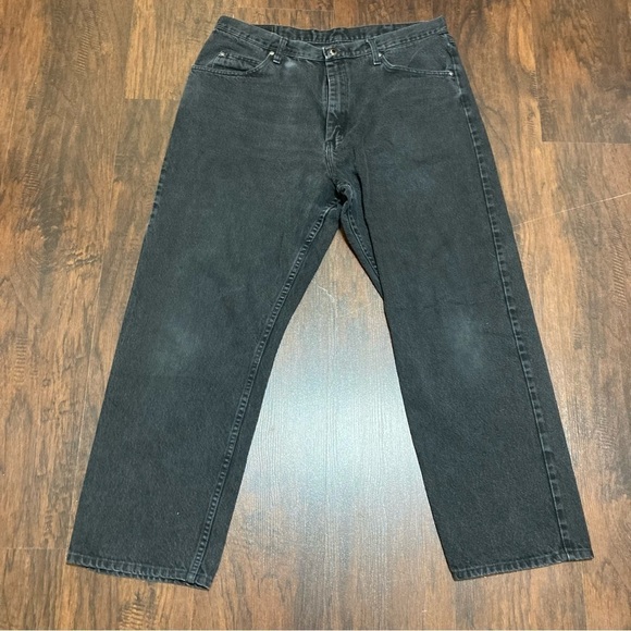 Wrangler Other - WRANGLER JEANS relaxed denims size 38/32 black Wash GUC Vintage cowboy 90s